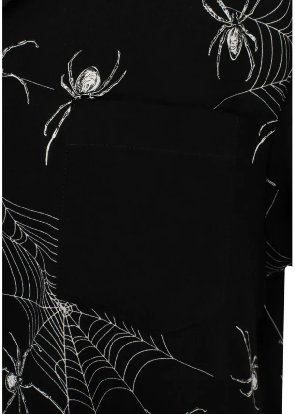 Hell Bunny Grungy Spider 80's Skirt Black