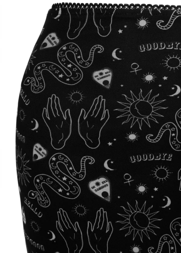 Hell Bunny Hello Goodbye Mesh Ouija 90's Skirt Black