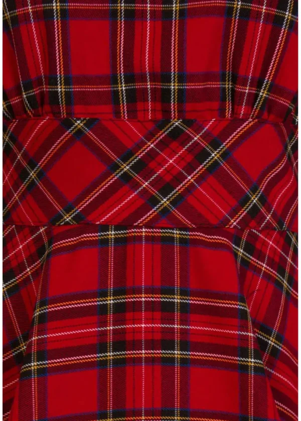 Hell Bunny Irvine Tartan 50's Swing Dress Red