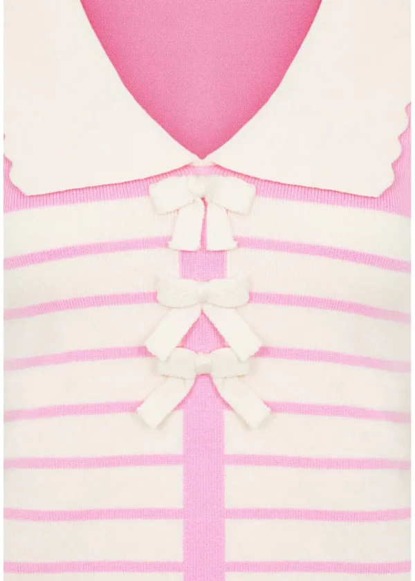 Hell Bunny Jennie Bow 40's Top Pink