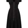 Hell Bunny Jinx 40's A-Line Dress Black