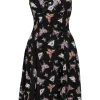 Hell Bunny Kocho Butterfly 50's Swing Dress Black