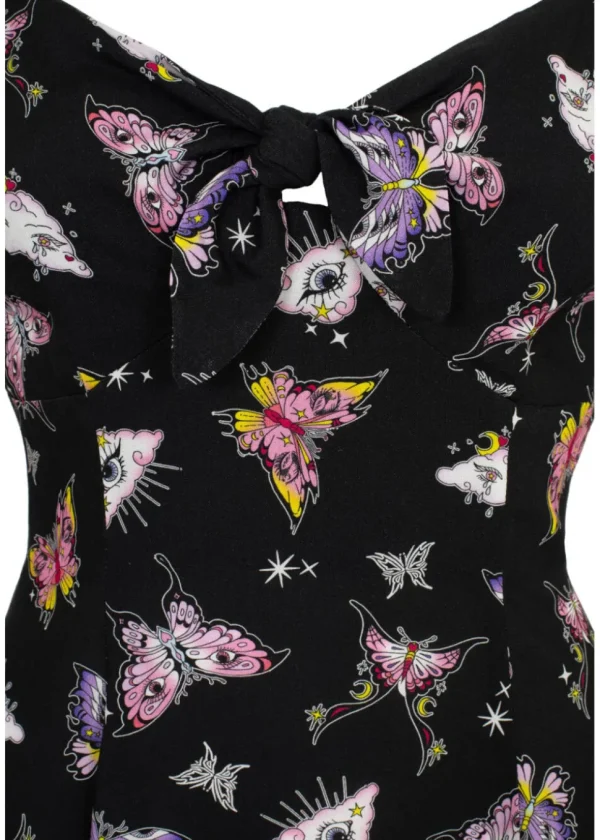 Hell Bunny Kocho Butterfly 50's Swing Dress Black