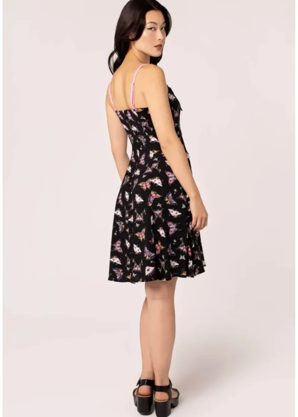 Hell Bunny Kocho Butterfly 50's Swing Dress Black