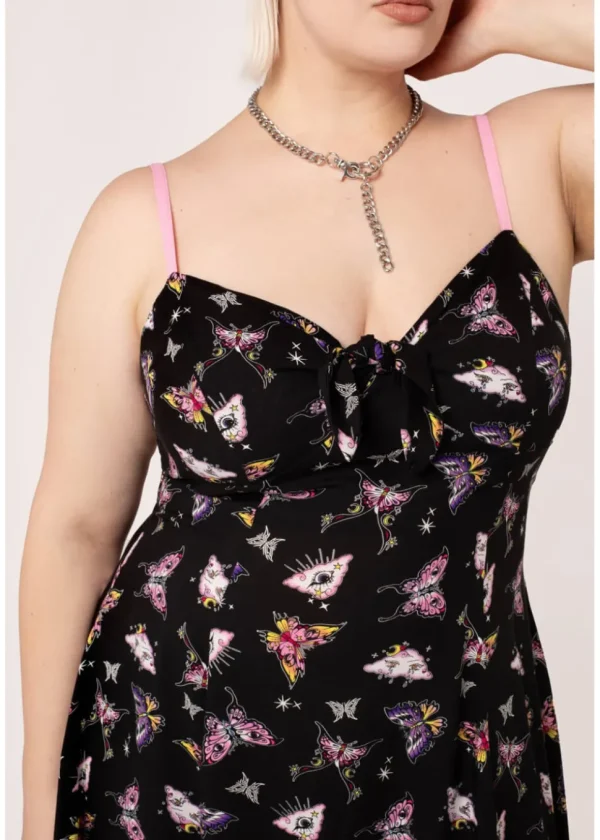 Hell Bunny Kocho Butterfly 50's Swing Dress Black