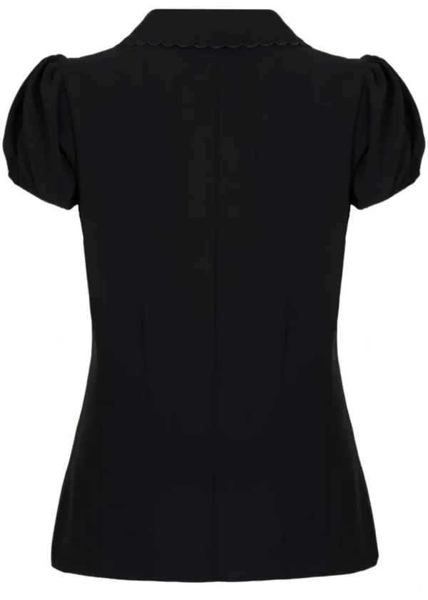 Hell Bunny Maddy 40's Blouse Black