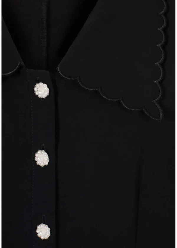 Hell Bunny Maddy 40's Blouse Black