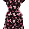 Hell Bunny Not Into You Hellcat 60's Short Dress Black