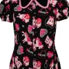 Hell Bunny Not Into You Hellcat 40's Blouse Black