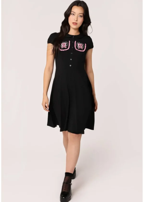 Hell Bunny Not Into You Hellcat 40's Dress Black