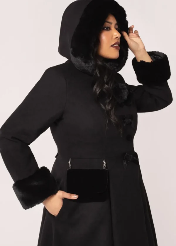 Hell Bunny Oita 40's Coat Black