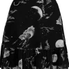 Hell Bunny Over The Moon Bats 60's Skirt Black