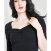 Hell Bunny Philippa 50's Top Black