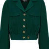 Hell Bunny Ravenwood 40's Jacket Dark Green