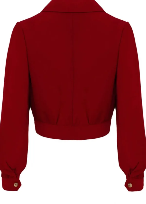 Hell Bunny Ravenwood 40's Jacket Dark Red