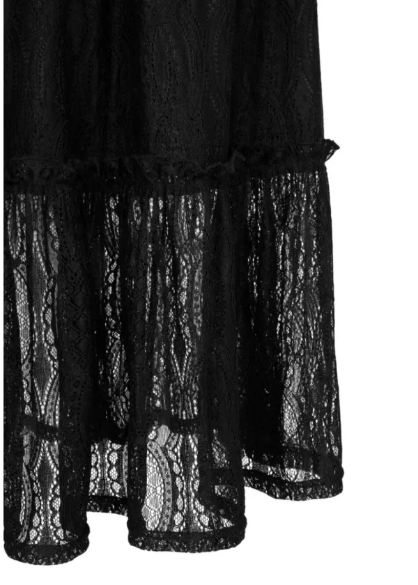 Hell Bunny Rhea Lace Skirt Black