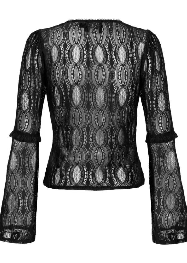 Hell Bunny Rhea Lace Top Black