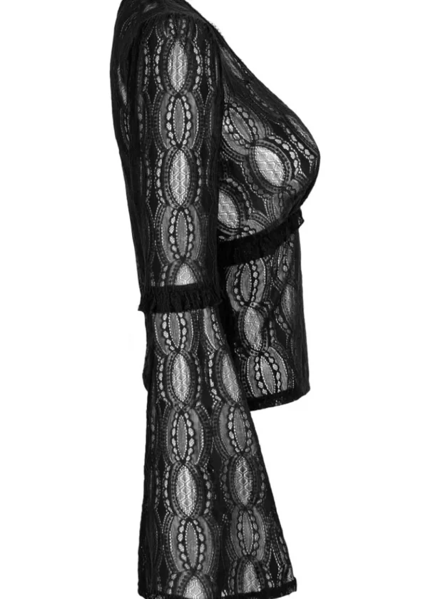 Hell Bunny Rhea Lace Top Black
