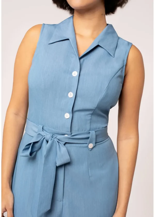 Hell Bunny Rylee Jumpsuit Blue
