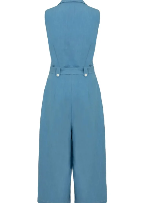 Hell Bunny Rylee Jumpsuit Blue