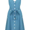 Hell Bunny Rylee 40's Swing Dress Blue