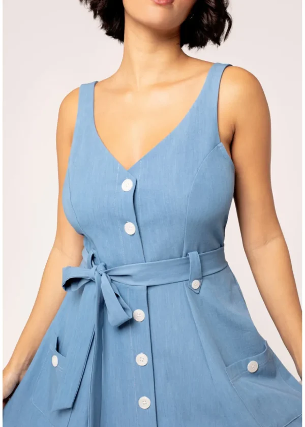 Hell Bunny Rylee 40's Swing Dress Blue
