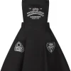 Hell Bunny Samara Ouija 60's Pinafore Dress Black