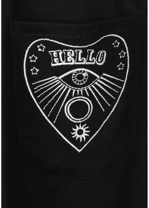 Hell Bunny Samara Ouija 60's Pinafore Dress Black