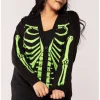 Hell Bunny Skeleton Cardigan Black Green