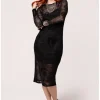 Hell Bunny Snake Charmer Midi Dress Black