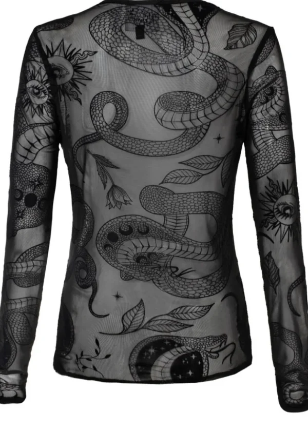 Hell Bunny Snake Charmer Top Black