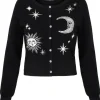 Hell Bunny Solaris Moon 40's Cardigan Black