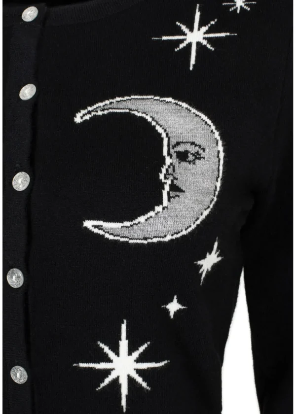 Hell Bunny Solaris Moon 40's Cardigan Black
