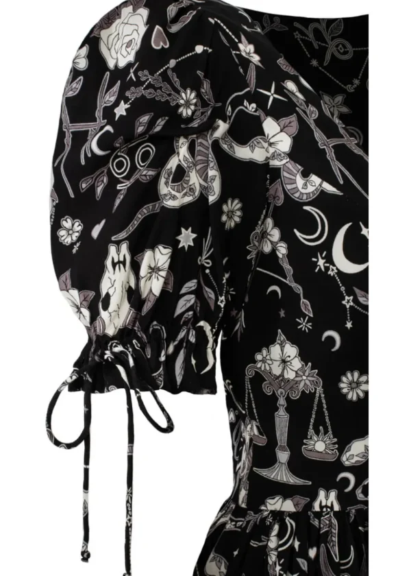 Hell Bunny Star Sign 60's Mini Dress Black