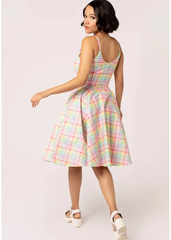 Hell Bunny Suzon Stripe 40's Swing Dress Multi