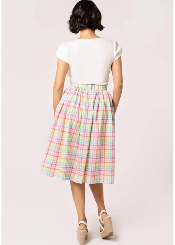 Hell Bunny Suzon Stripe 50's Swing Skirt Multi