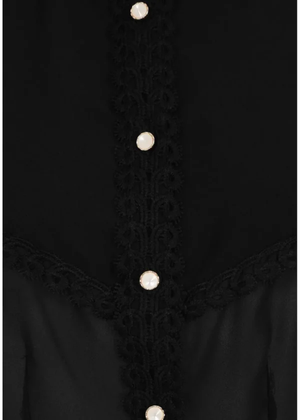 Hell Bunny Taffy 40's Blouse Black