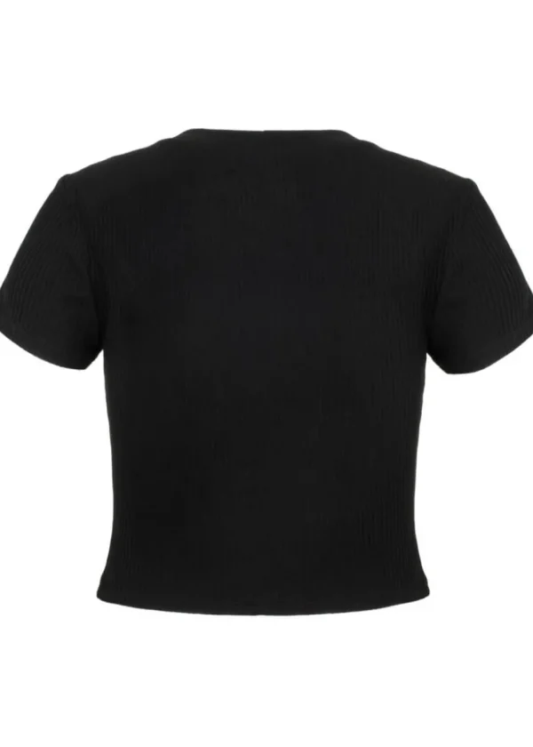Hell Bunny Taylor 80's Top Black