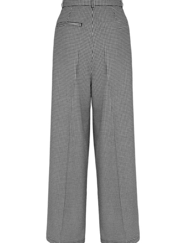 Hell Bunny Teddy Houndstooth 40's Trousers Grey
