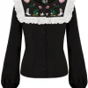 Hell Bunny Tessie Blouse Black