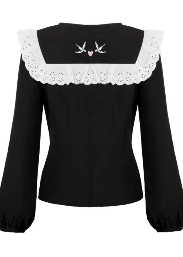 Hell Bunny Tessie Blouse Black