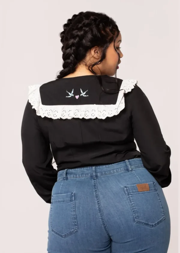 Hell Bunny Tessie Blouse Black