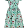 Hell Bunny Tijuana 50's Swing Dress Green