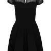 Hell Bunny Viola Spiderweb 40's Swing Dress Black