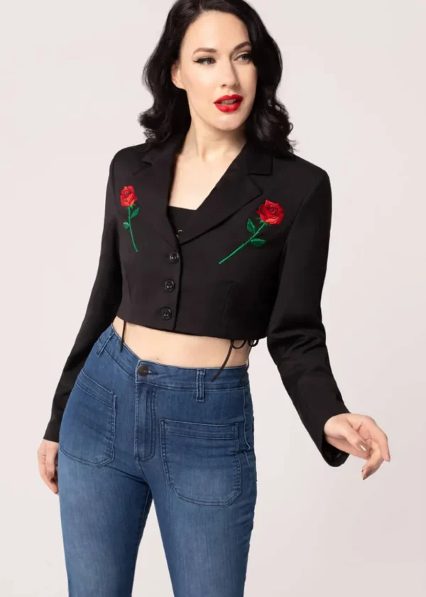 Hell Bunny Viva Maria Blazer Black