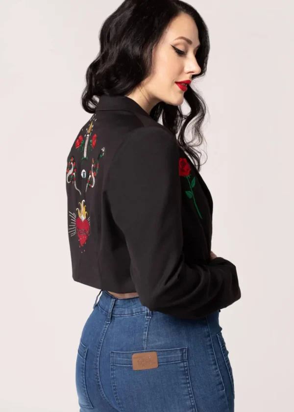 Hell Bunny Viva Maria Blazer Black