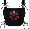 Hell Bunny Viva Maria Corset Top Black