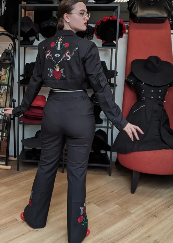 Hell Bunny Viva Maria Trousers Black