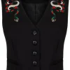 Hell Bunny Viva Maria Waistcoat Black