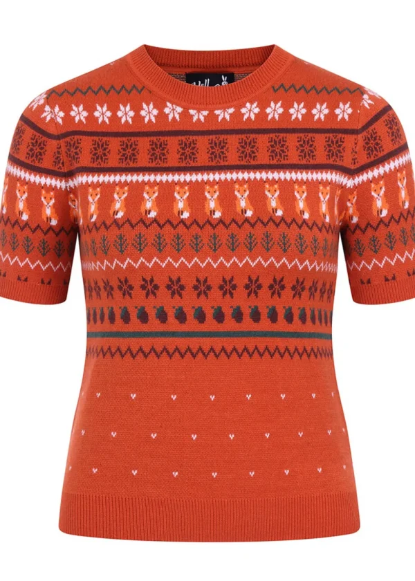 Hell Bunny Vixey 60's Jumper Brown